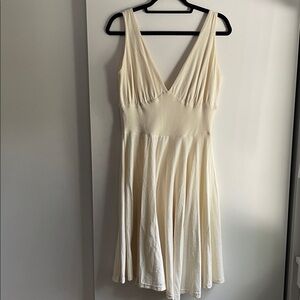 Cream 100% Organic Cotton Boutique Dress size M coastal cowgirl
